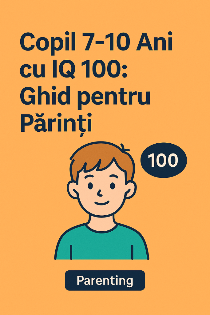 Cum să susții dezvoltarea unui copil de 7-10 ani cu un IQ mediu