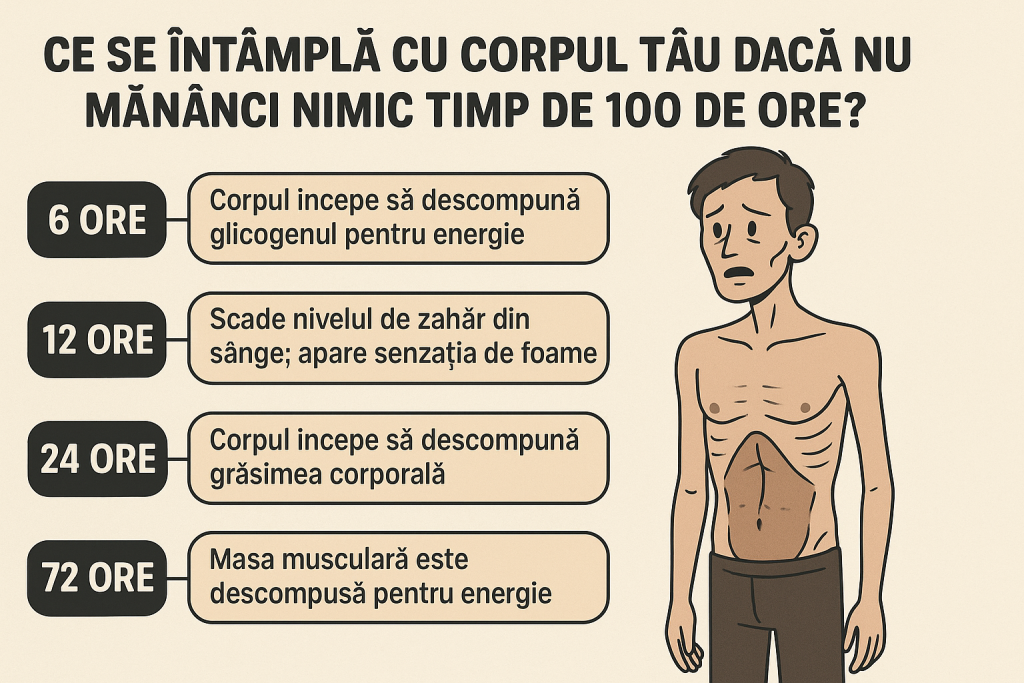 Nu mănânci nimic timp de 100 de ore