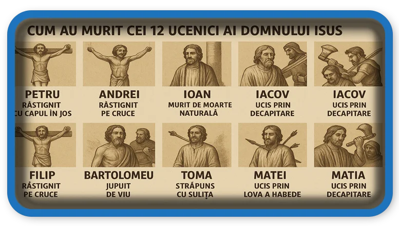 moartea celor 12 ucenici