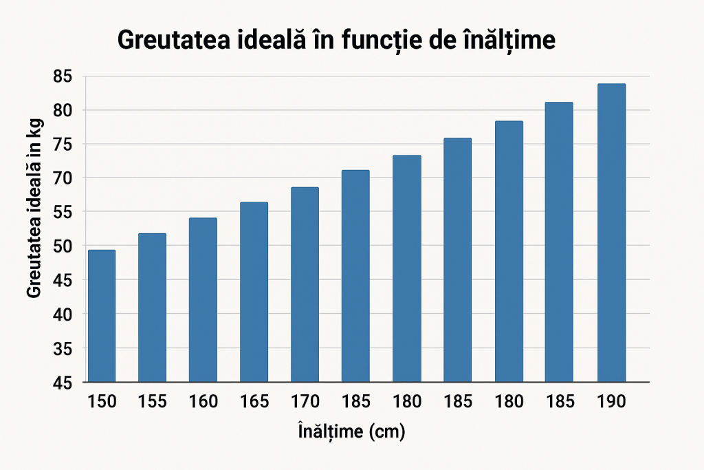 Greutatea ideală în funcție de înălțime