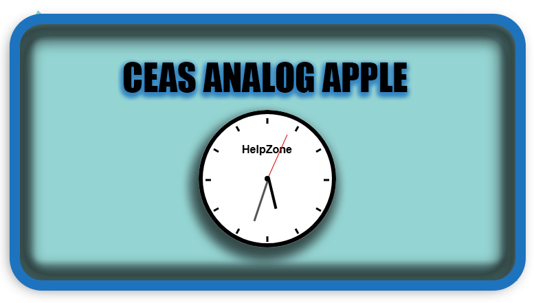 Ceas Analog Apple în Bara Laterală WordPress