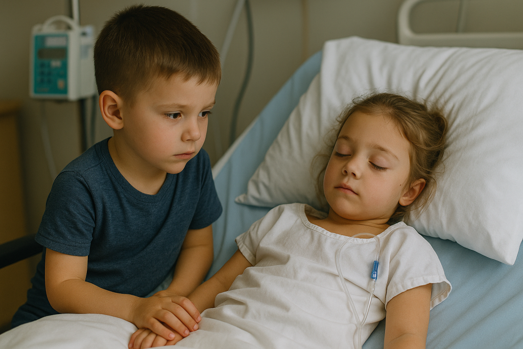 Băiatul care a crezut că trebuie să moară ca să-și salveze sora geamănă
