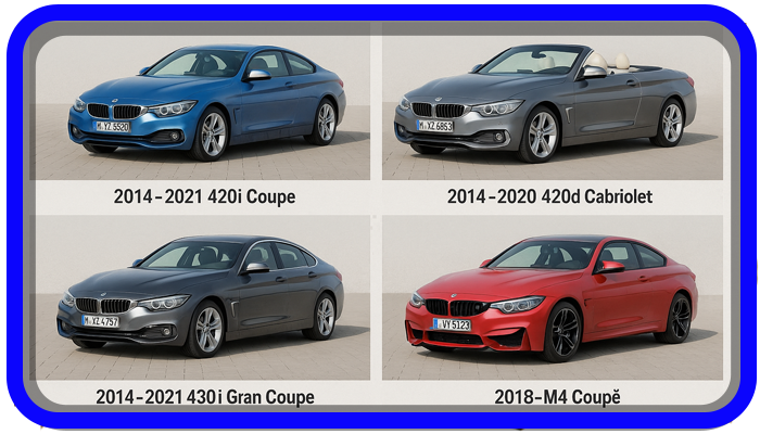 Toate modelele BMW Seria 4 din generația F