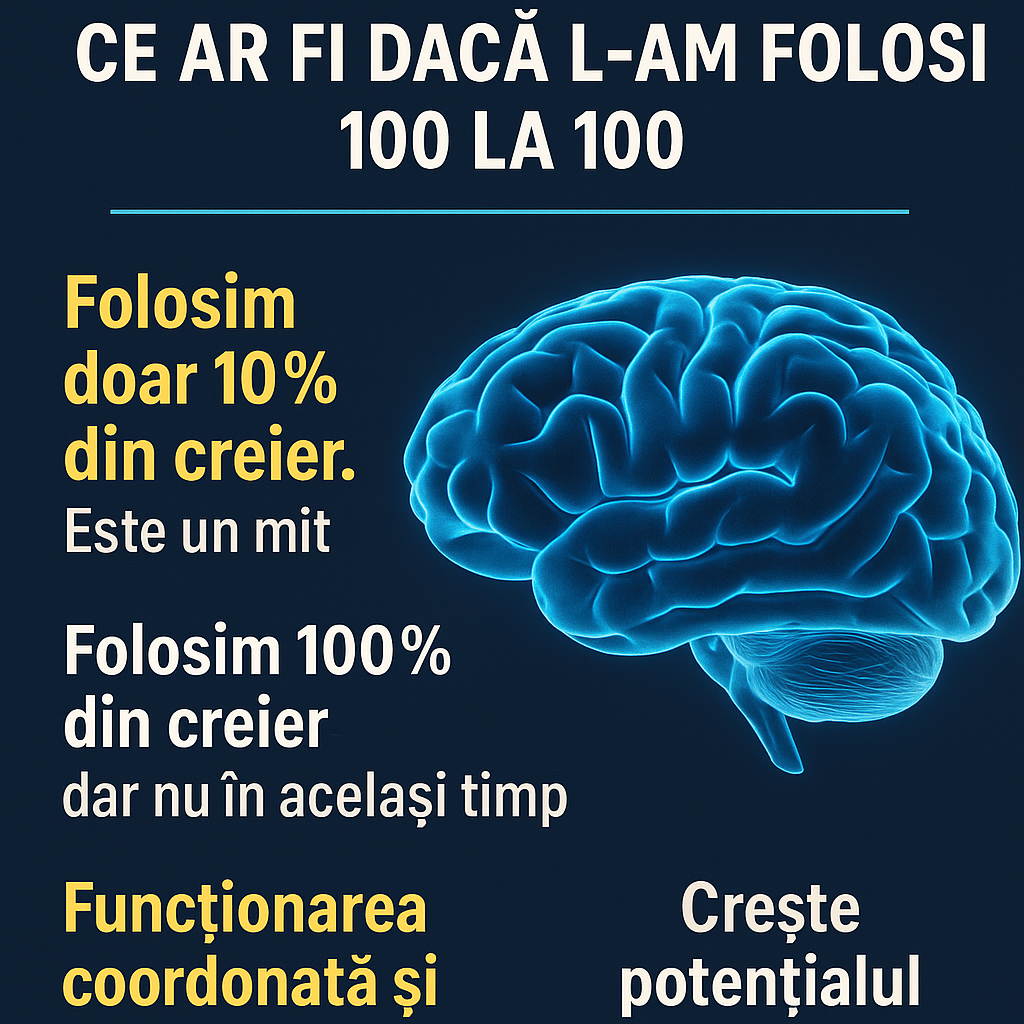 Ce s-ar întâmpla dacă am folosi 100% din creier simultan